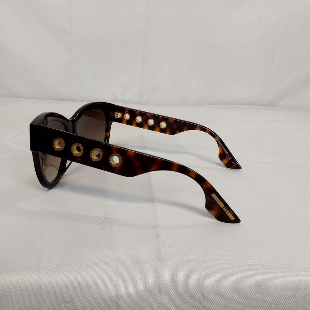 MCQ Alexander McQueen Cat Eye Sunglasses MQ0021SA 003 Tortoise Grommet Accents - Picture 6 of 12